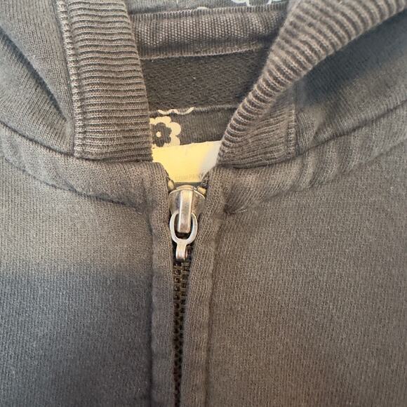 Aeropostale Y2K Full Zip Hoodie Jacket Size XL Gray Spell Out Embroidered Logo - Picture 4 of 12